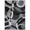 World Rug Gallery Contemporary Abstract Circles Soft Area Rug 3'3'' x 5' Gray 105GRAY3X5 - alternate 2